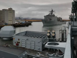 Royal Navy during a NATO drill