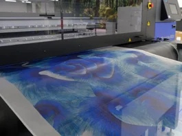 Sheer printed silk organdy fabric