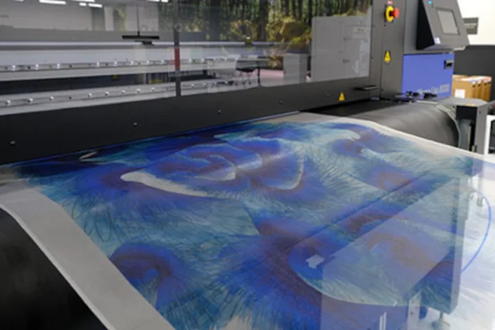 Sheer printed silk organdy fabric