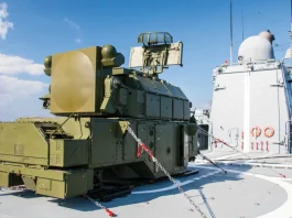 Tor system on Russian Ship helicopter deck