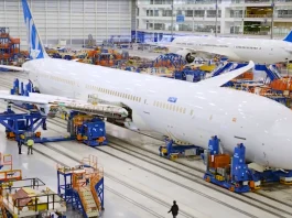 Boeing 787-10 production line