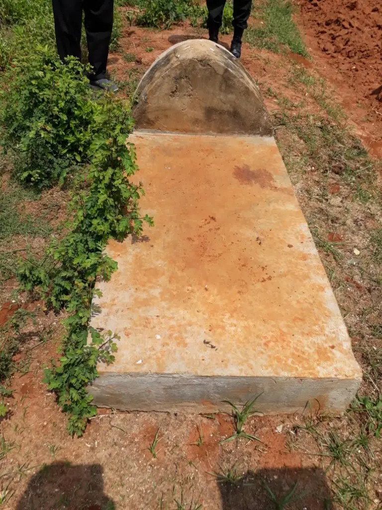 The unmarked grave of a paratrooper Officer, near Palaly, who while coming down in his parachute was shot before he was able to land. Local folklore has it that this was sometime in July 1987. The locals maintain the grave. They could not tell us about who had constructed the grave. 
