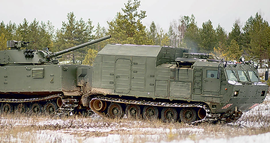 120-mm self-propelled artillery gun 'Magnolia' during trials