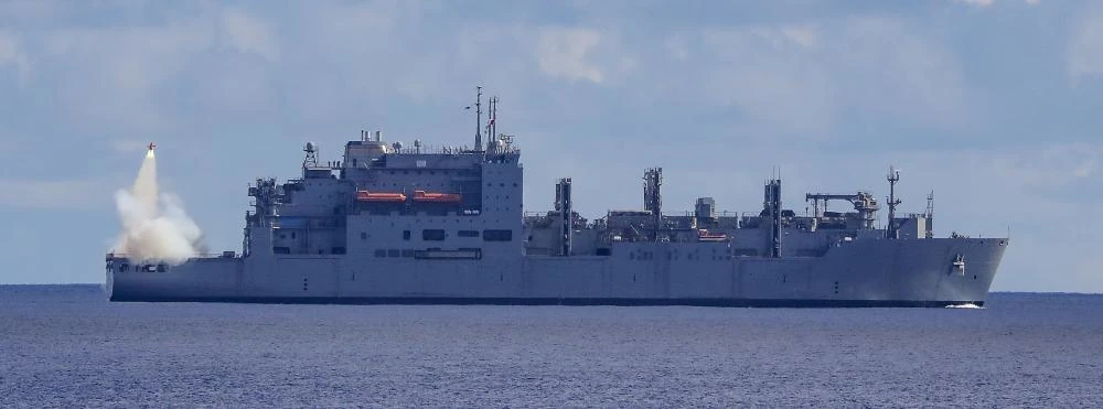 BQM-177A launched from the Lewis and Clark-class dry cargo ship USNS Alan Shepard