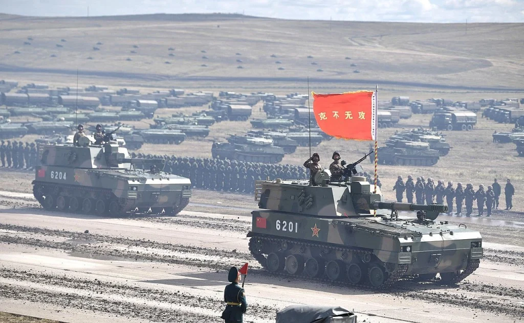 Chinese PLA during Russia’s Vostok-2022 strategic military exercise in the Russian Far East