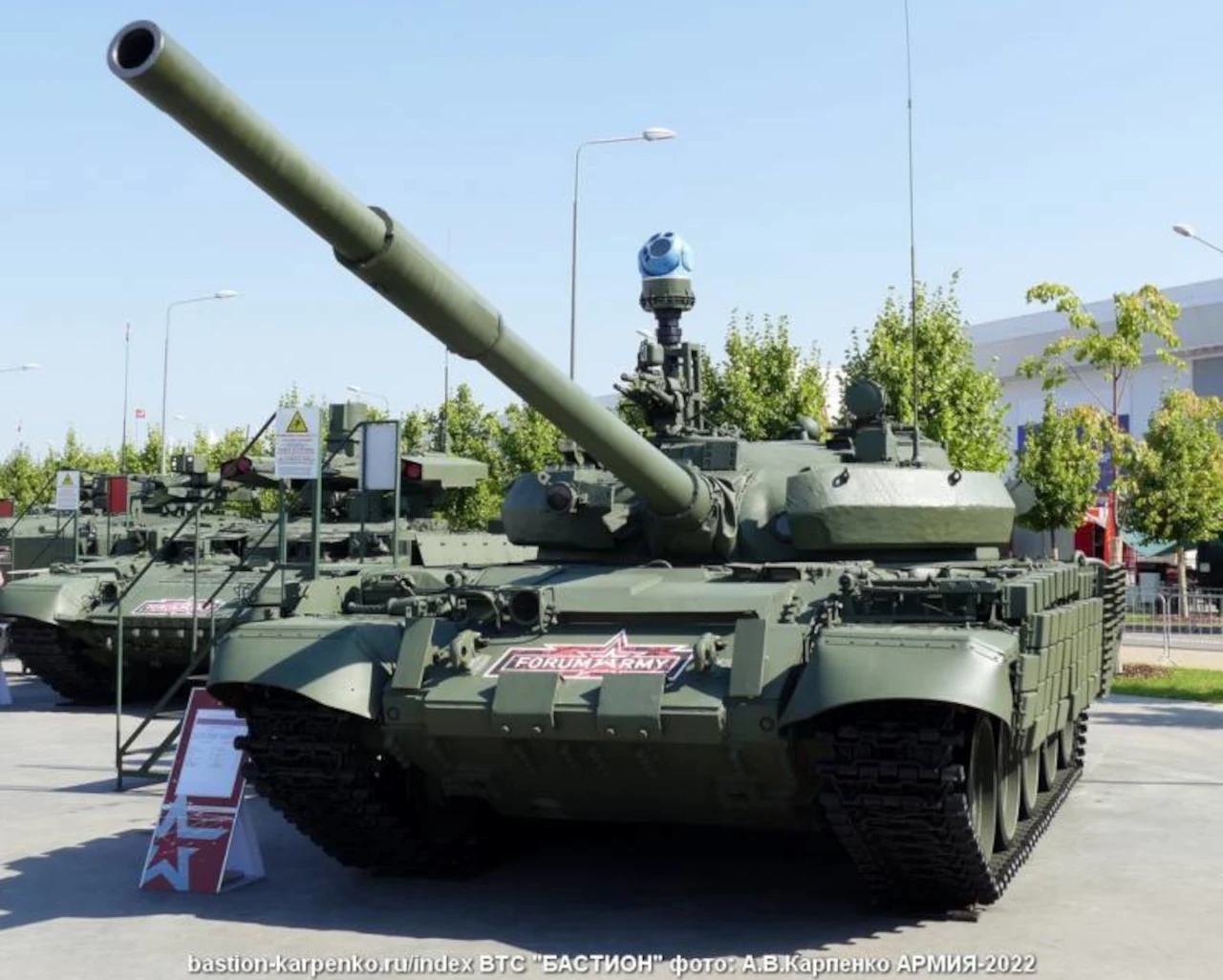 Modernization option for the T-62M from the 103rd BTRZ at the Army-2022 forum