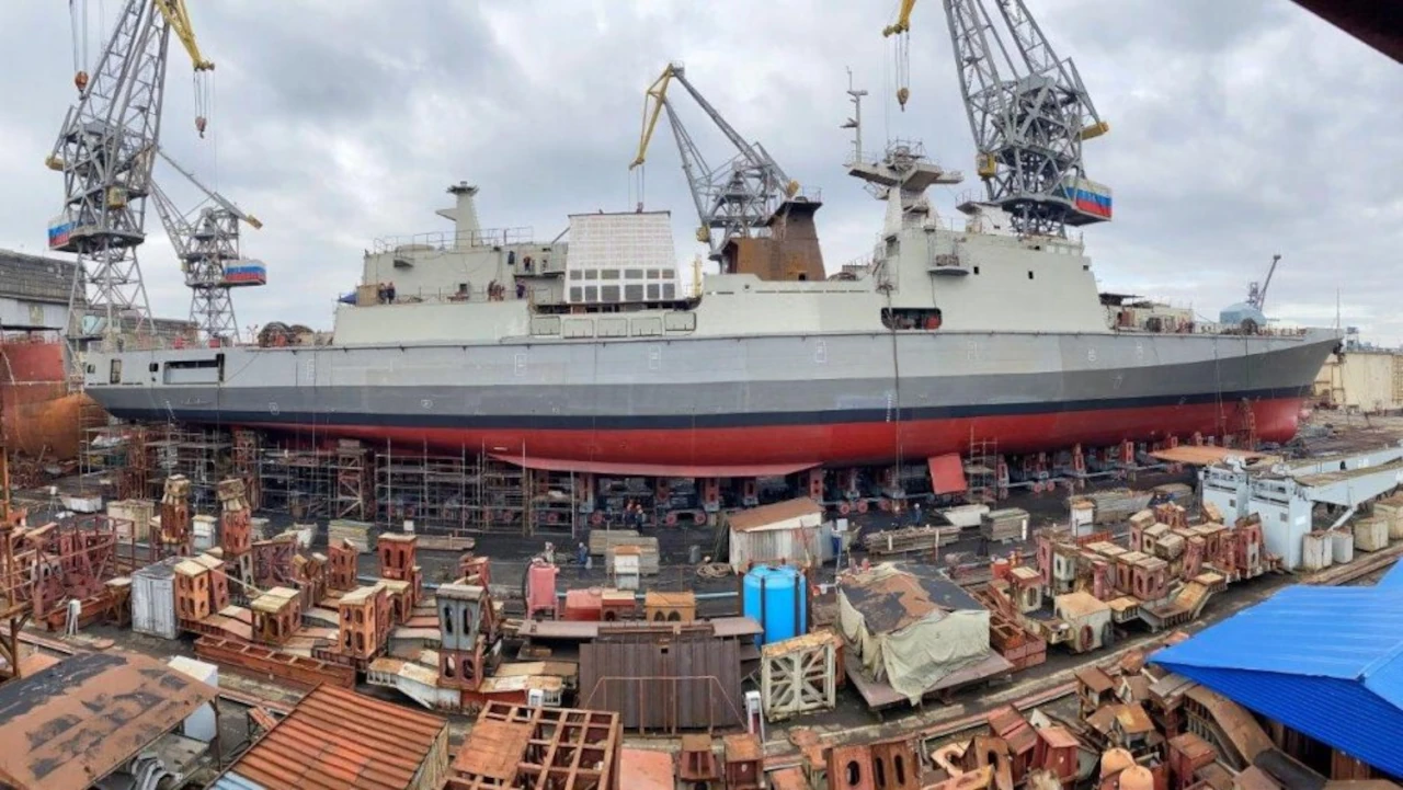 Launching of the frigate Tushil, project 11356