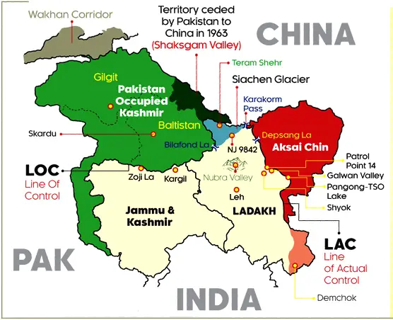 Pakistan and Chinese Occupied Kashmir