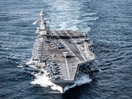 USS Gerald R. Ford sails into European waters