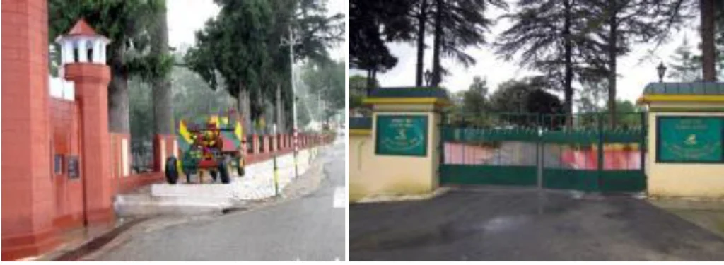 Som Nath Ground on the left and Officers’ Mess on the right in Ranikhet