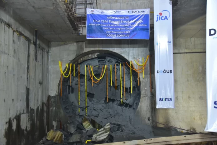 tunneling of Mumbai Metro Line-3