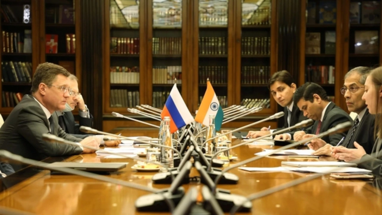 Alexander Novak meets with Ambassador Extraordinary and Plenipotentiary of the Republic of India Pavan Kapoor