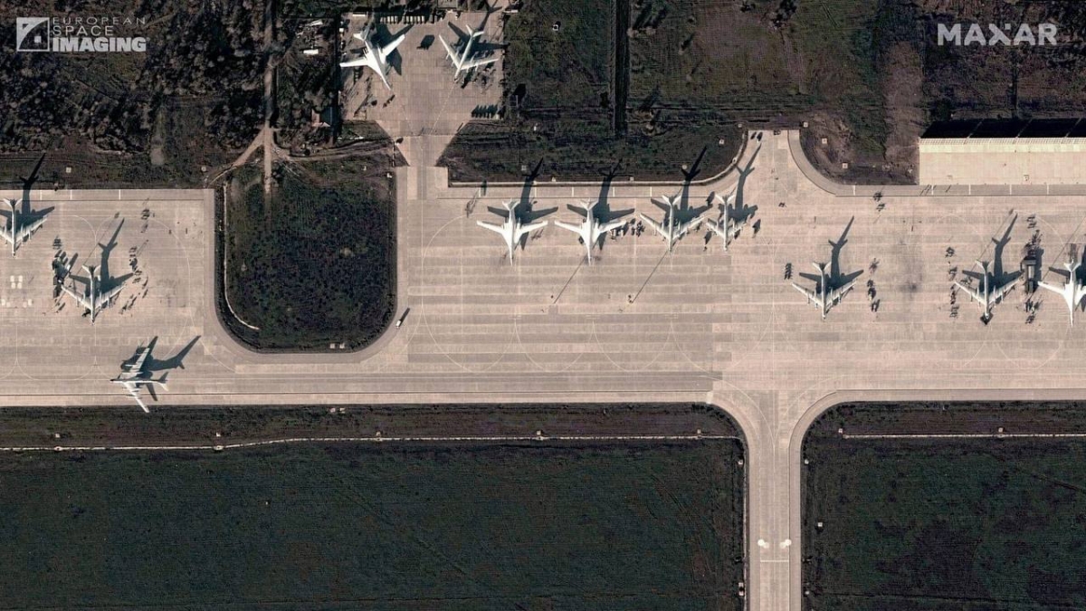 Maxar images of Engels 2 Air Base in Russia after alleged drone attack