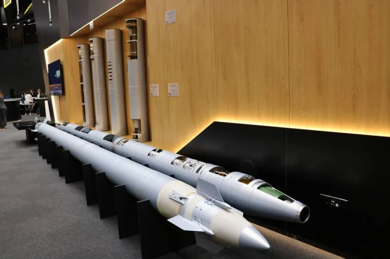 Models of various 300-mm projectiles for the "Tornado-S" system