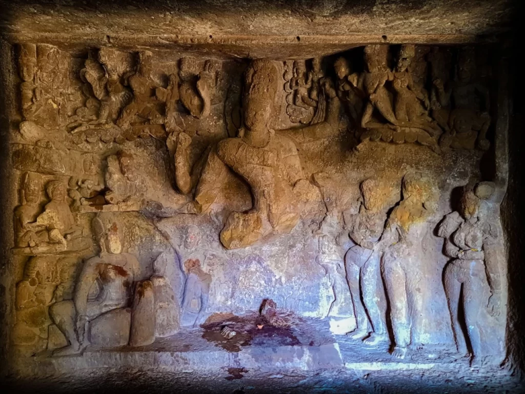 Nataraja statue at Mandapeshwar Caves