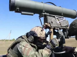 Russian 9M133 Kornet anti-tank guided missile