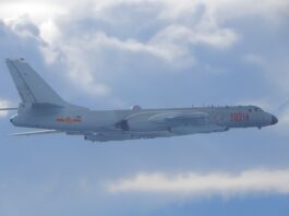 H-6K family bomber with YJ-12A missiles