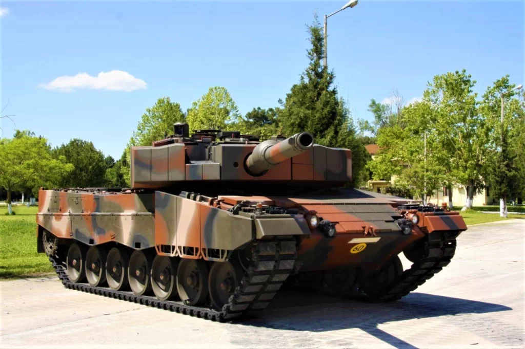 Leopard 2vA4vGR main battle tank with ASPIS Modular NG-MBT heavy armour system