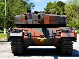Leopard 2vA4vGR main battle tank with ASPIS Modular NG-MBT heavy armour system