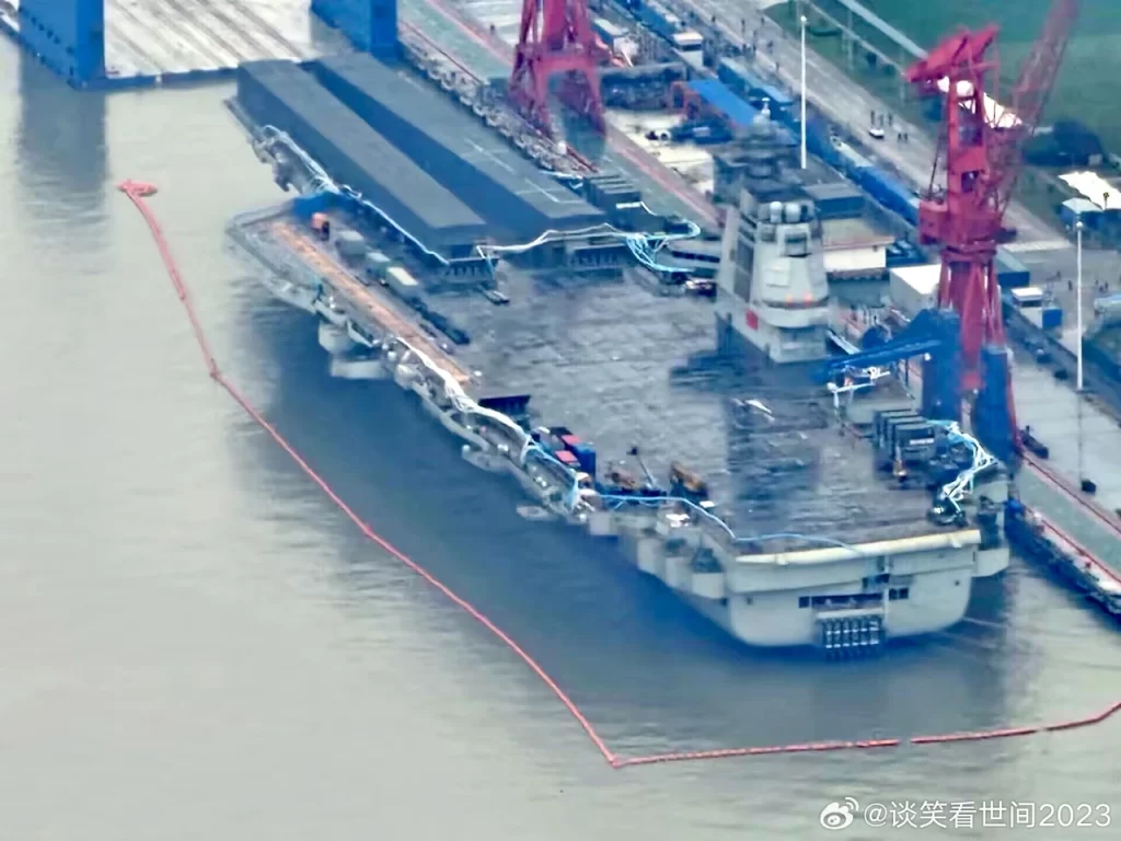 Fujian Aircraft Carrier Third Catapult Cover Taken Off