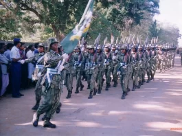 LTTE women's wing marching in a parade