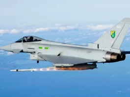 AIM-132 ASRAAM fired by Eurofighter
