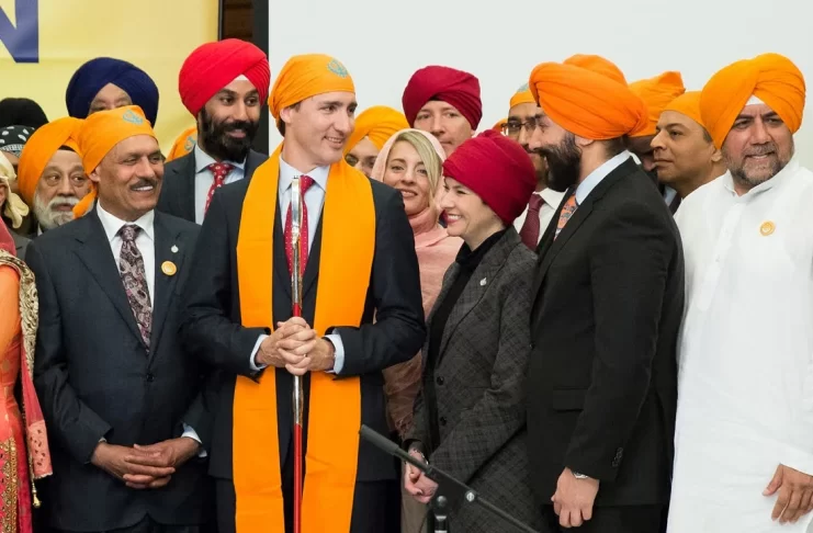 Canadian Prime Minister Justin Trudeau at a Sikh Religious Event.