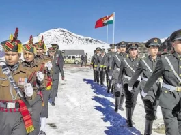 Indian Army and PLA Soldiers in a joint March