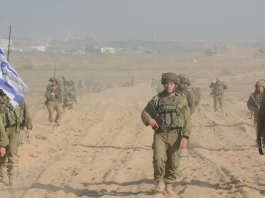 Israeli Soldiers conduct drill at the border