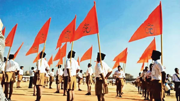 Members of Rastriya Swayam Sewak Sangh - The Hindu Nationalist Outfit and mother Organisation of the Bhartiya Janta Party (BJP)