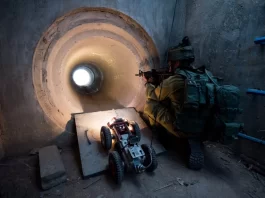 Soldier from Yahalom, the elite commando unit of the Combat Engineering Corps, meant for combating Hamas Tunnels