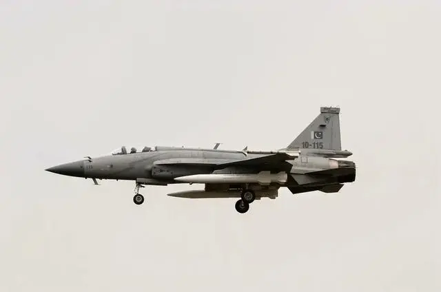 The JF-17 fighter equipped with the CM400 AKG Supersonic Missile.