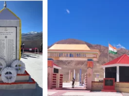 Wreaths laid on Rezang La Memorial & the renovated Memorial at Chushul