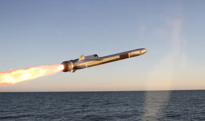 NSM Missile in flight NSM Missile in flight