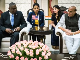 Secretary of Defense Lloyd J. Austin III ans Indian Defence Minister Rajnath Singh