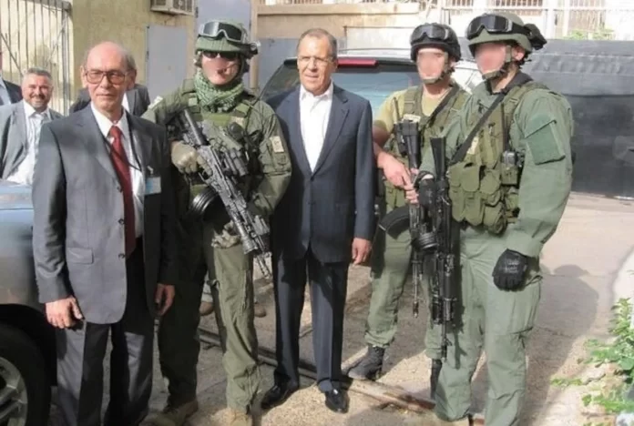 Zalson Unit protecting Russian Foreign Minister