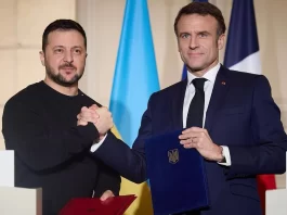 Ukrainian and French Presidents - Volodymyr Zelenskyy and Emmanuel Macron
