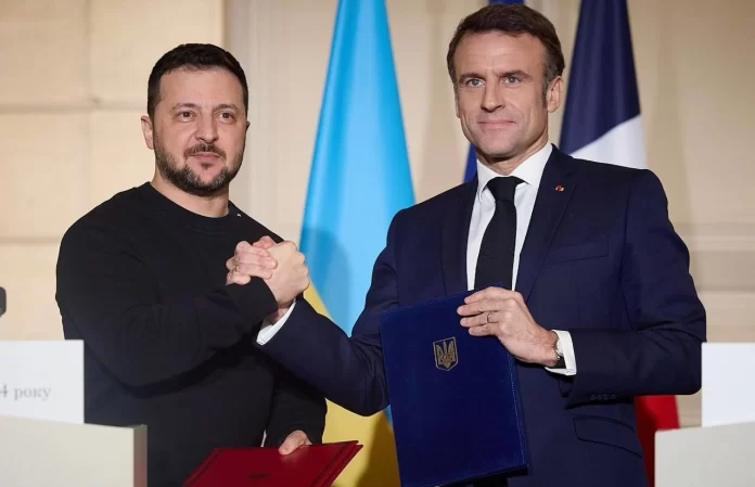 Ukrainian and French Presidents - Volodymyr Zelenskyy and Emmanuel Macron