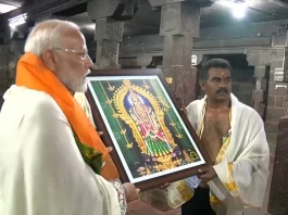 PM Narendra Modi at Bhagavathi Amman Temple