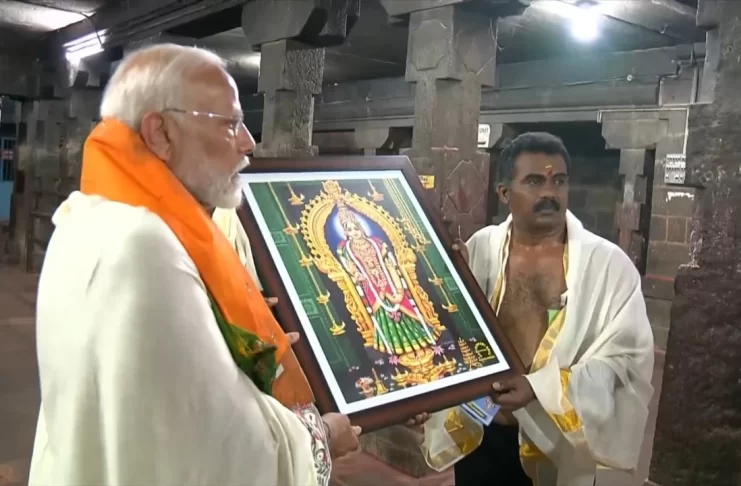 PM Narendra Modi at Bhagavathi Amman Temple