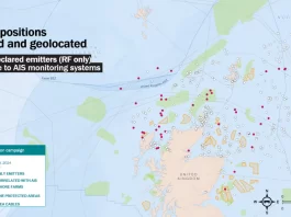 Unseenlabs RF Detection Map of North Sea