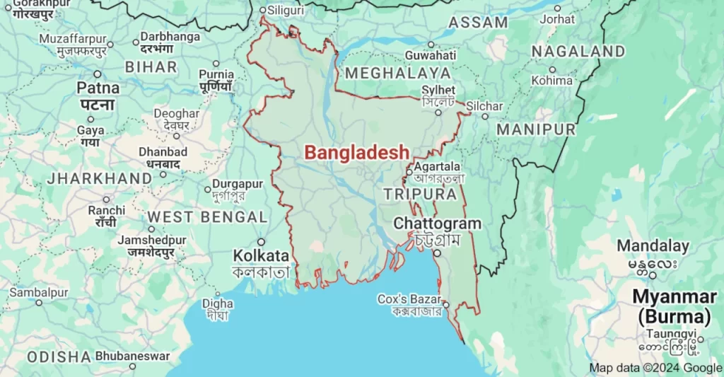 Bangladesh Map. Image: Google Maps