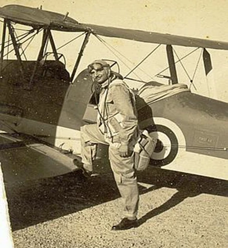 He did his first solo on the Tigermoth in August 1940. In those days trainee pilots were commissioned as soon as they reported for flying training.