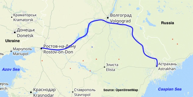 Volga-Don Canal (VCSNC – Volga-Caspian Sea Navigation Canal)