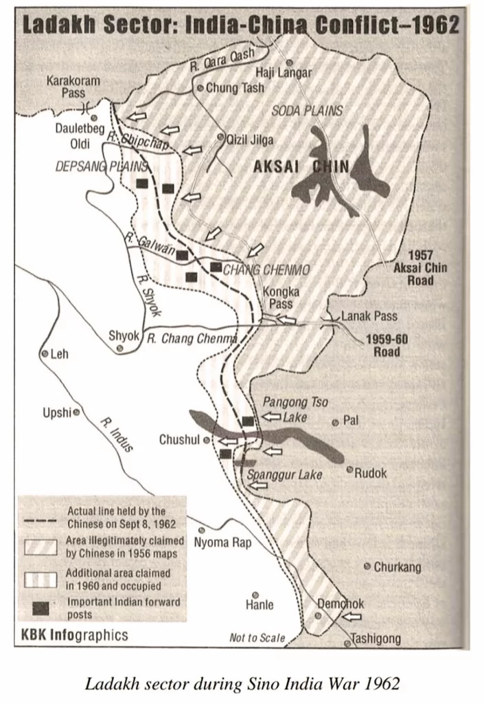 Map 1 - Ladakh Sector during Sino India War 1962