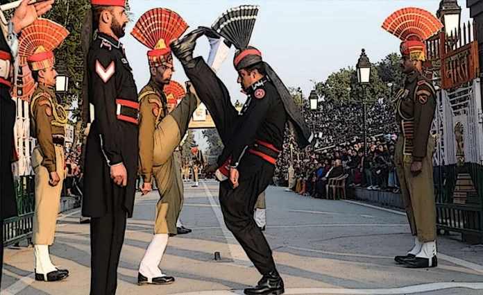 Beating the Retreat Ceremony at Wagah Border