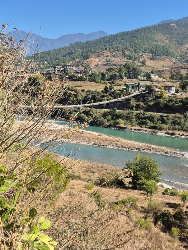 The Suspension Bridge at Punakha