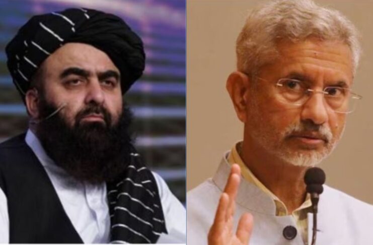 Afghanistan's Foreign Minister Amir Khan Muttaqi and External Affairs Minister S. Jaishankar