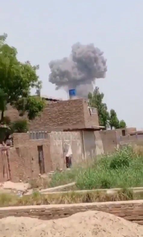 Explosion at Pakistan Air Force Base Shahbaz in Jacobabad