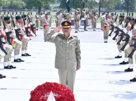 Pakistani Field Marshal Syed Asim Munir lays floral wreath